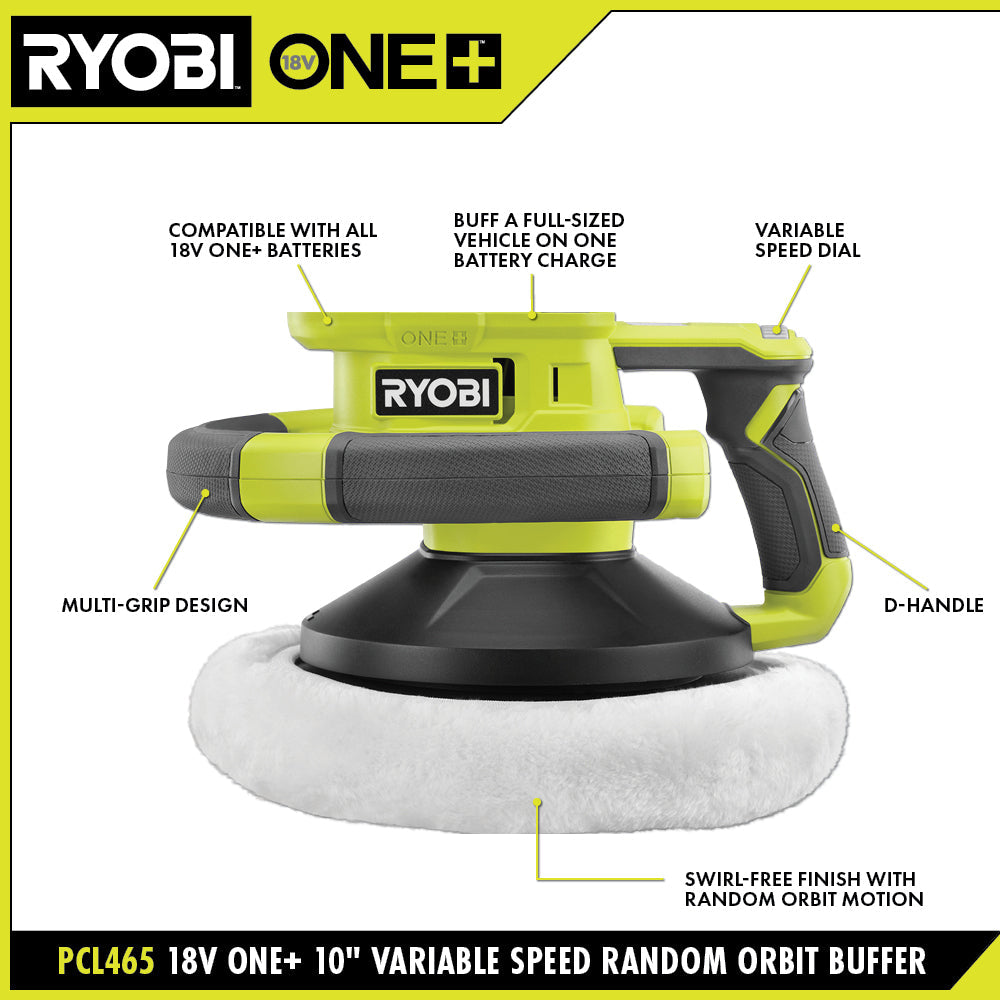 18V ONE+ 10” Variable Speed Random Orbit Buffer Kit Image 3