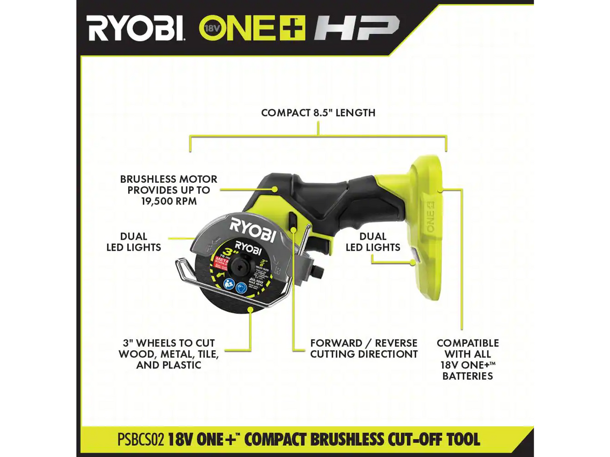 18V Compact Brushless 4-Tool Combo Kit Image 7