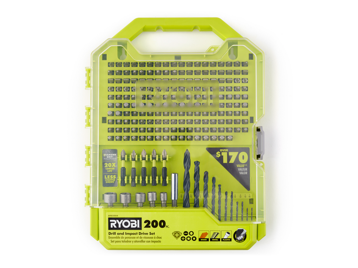 200 PC. Drill and Impact Drive Set image