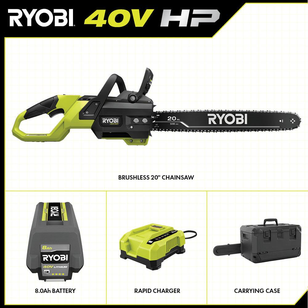 40V HP BRUSHLESS 20" CHAINSAW KIT Image 3
