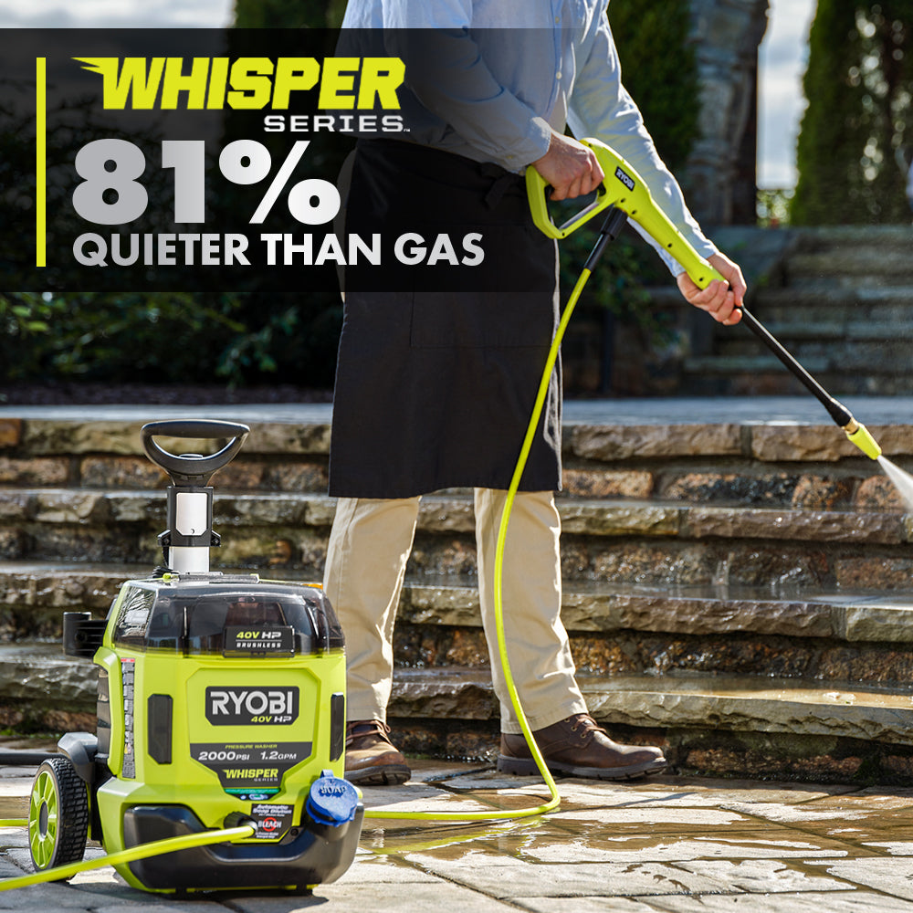 40V HP BRUSHLESS WHISPER SERIES 2000 PSI PRESSURE WASHER Image 9