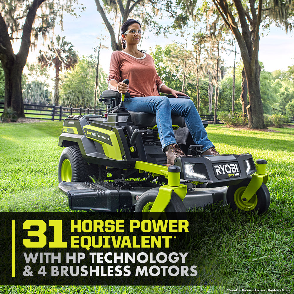 80V HP BRUSHLESS 42" LITHIUM ELECTRIC ZERO TURN RIDING MOWER Image 7