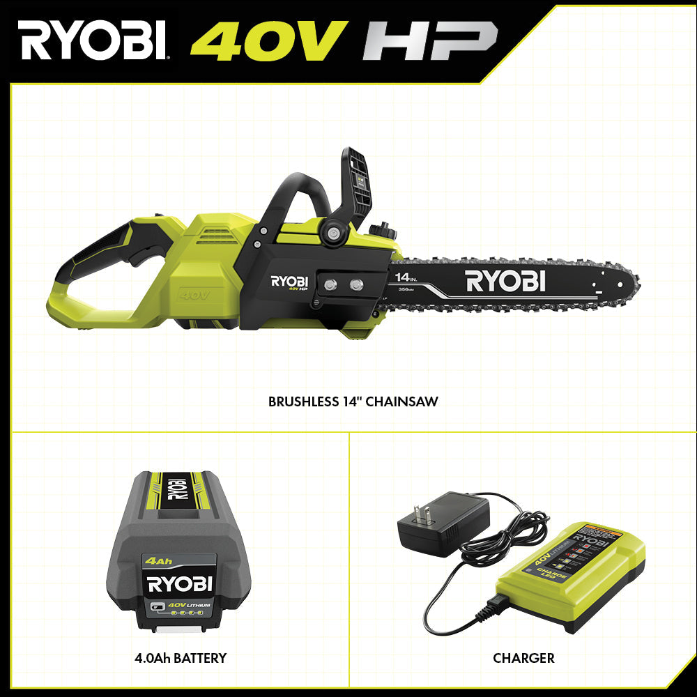 40V HP BRUSHLESS 14" CHAINSAW KIT Image 2