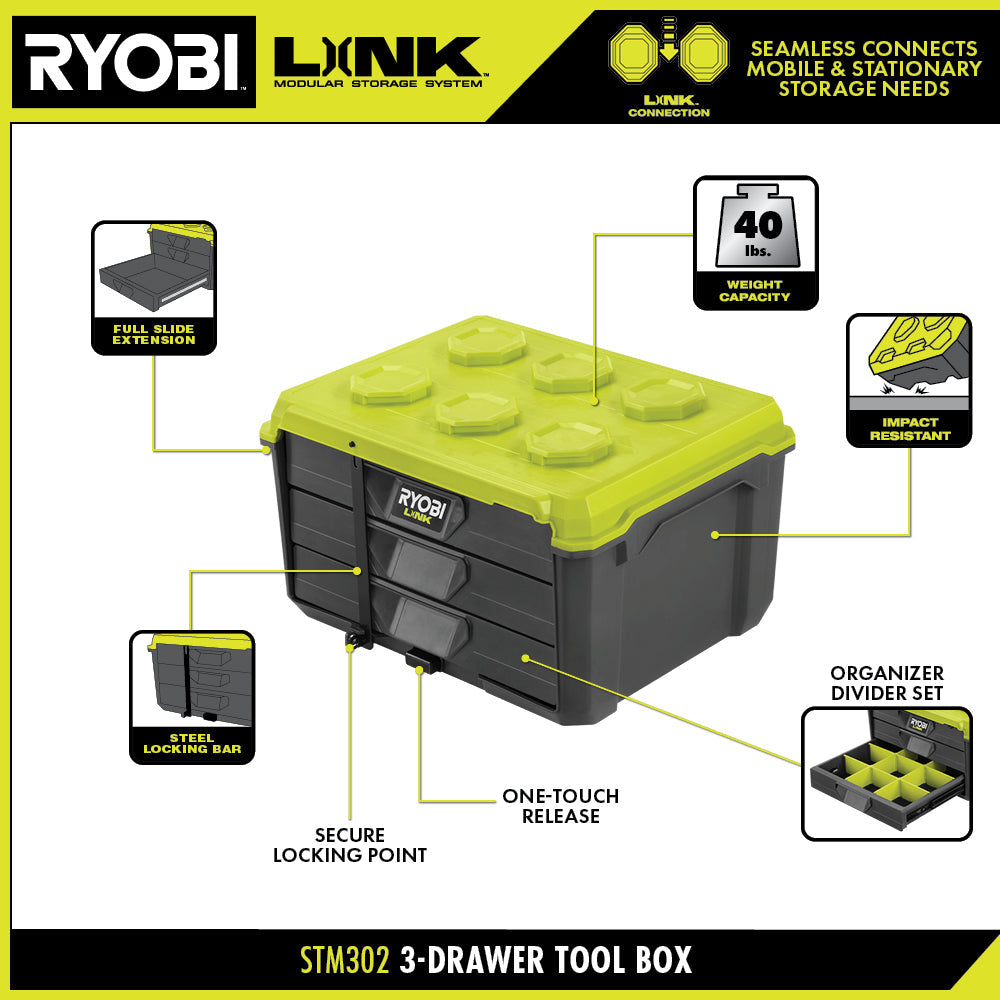 LINK 3-DRAWER TOOL BOX  Image 3
