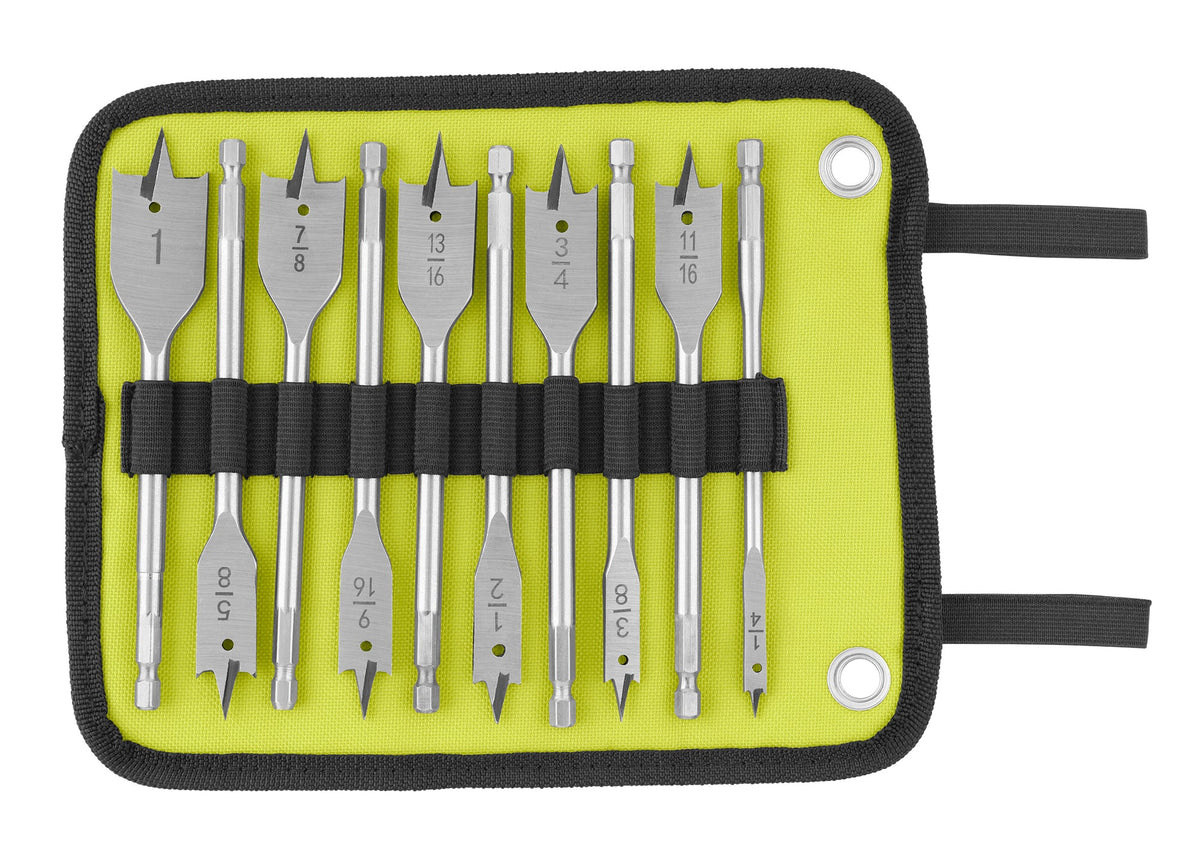 10 PC. WOOD SPADE BIT SET image