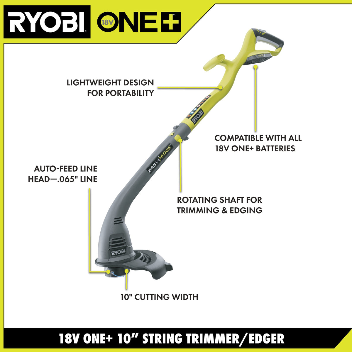 18V ONE+ STRING TRIMMER/EDGER KIT Image 2