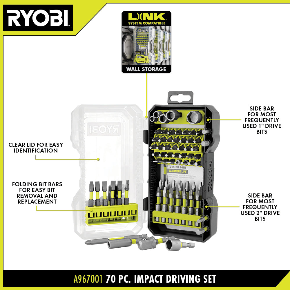 70 PC. IMPACT RATED DRIVING BIT SET Image 2