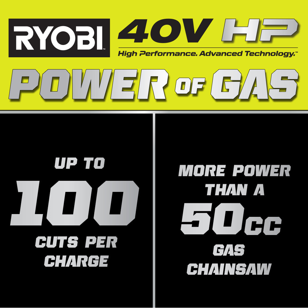 40V HP BRUSHLESS 20" CHAINSAW KIT Image 2