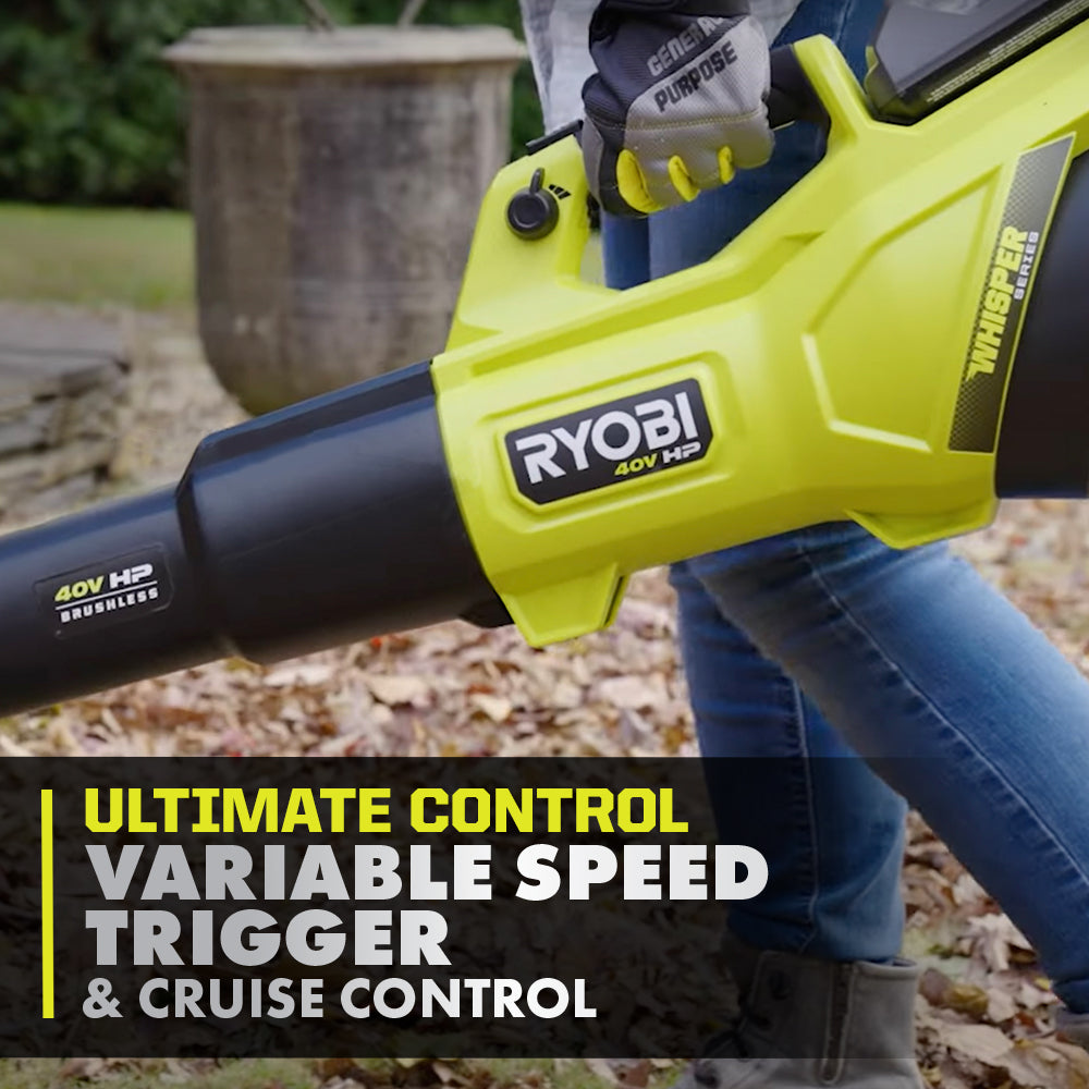 40V HP BRUSHLESS 600 CFM WHISPER SERIES BLOWER & 15" CARBON FIBER STRING TRIMMER COMBO KIT Image 17