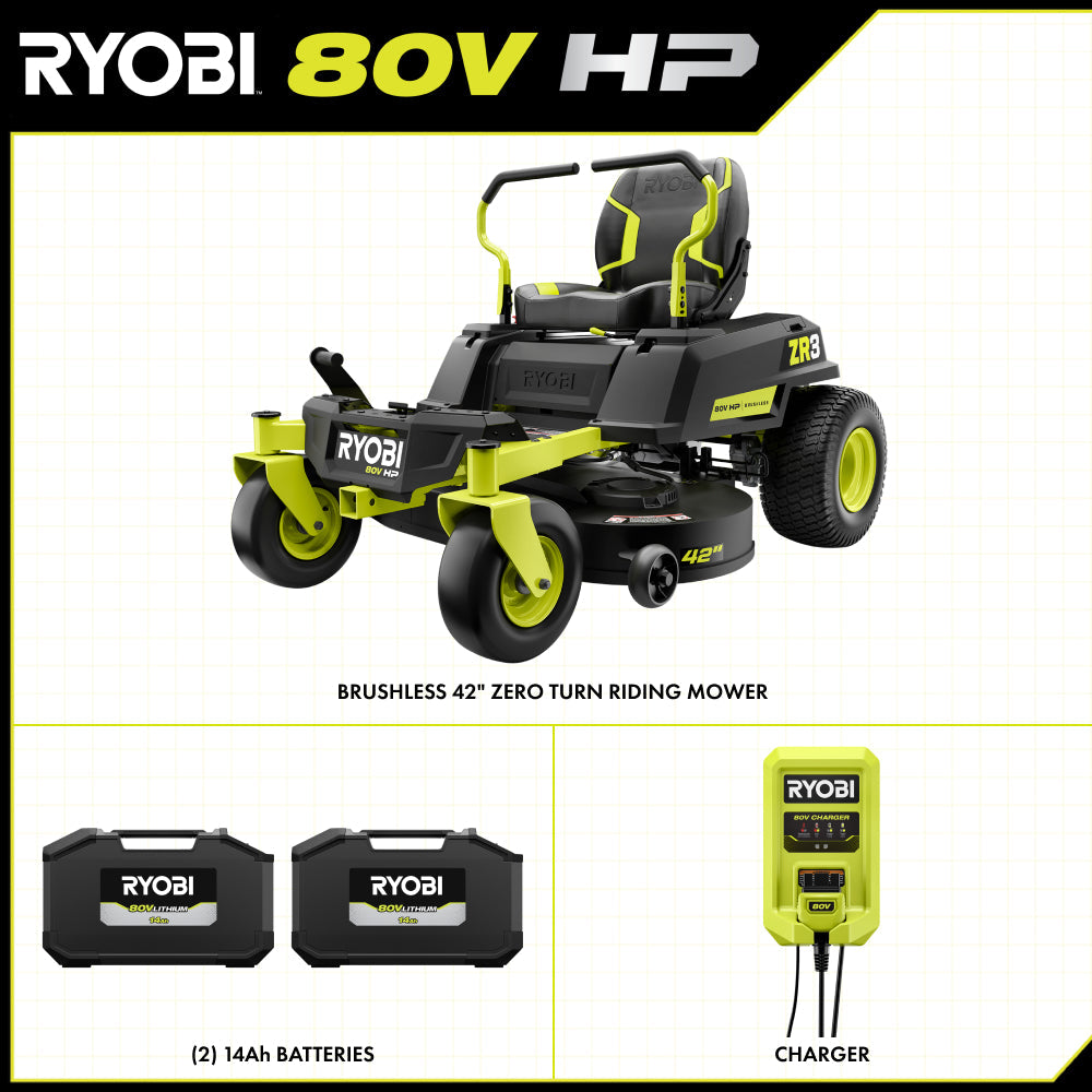 ZR3 80V HP Brushless 42" Zero Turn Riding Mower Kit
