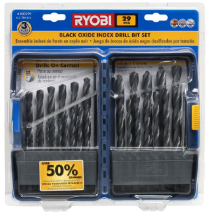 29 PC. Black Oxide Index Drill Bit Set