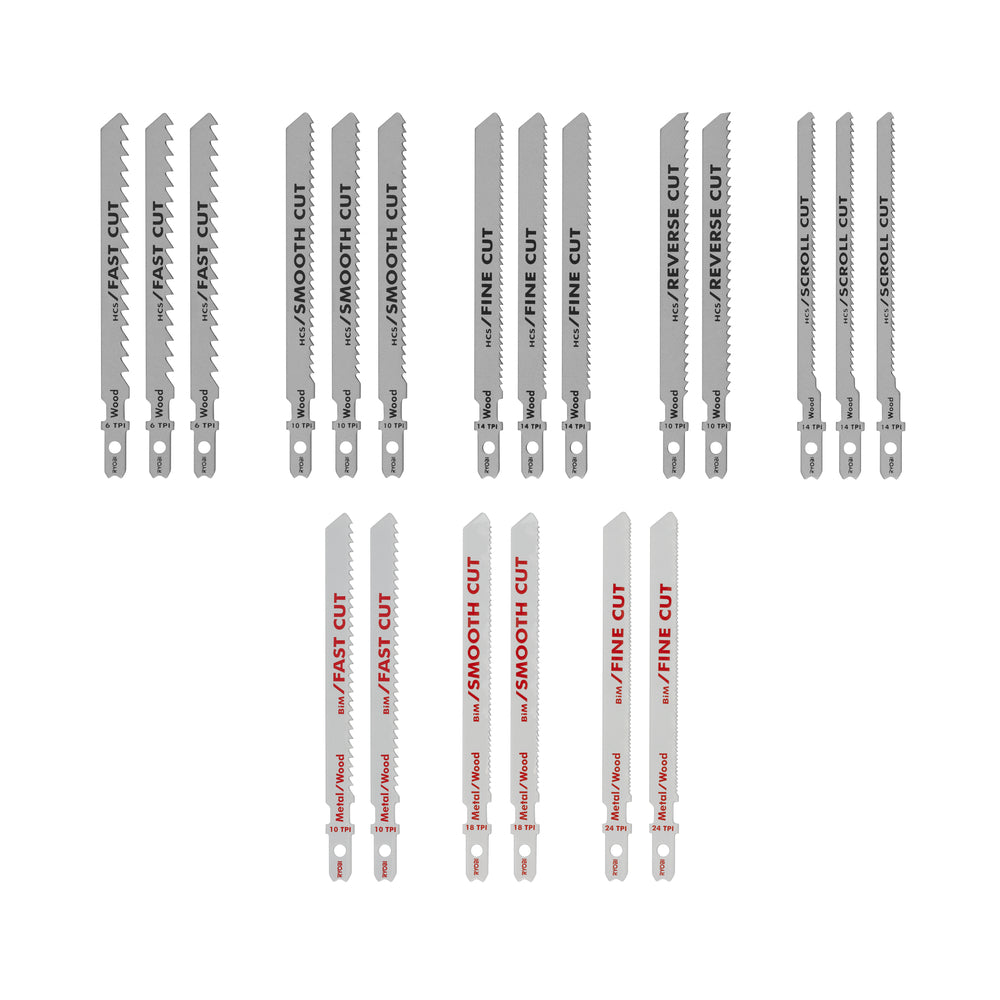 20 PC. All Purpose Jig Saw Blade Kit Image 3